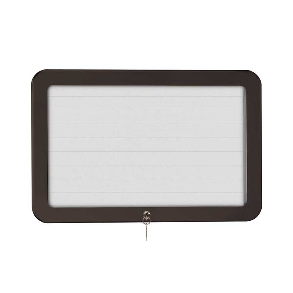 Sliding Door Wood Corkboard, 48"x36", Ligh, UV9003OCS-LTOAK-BLACK